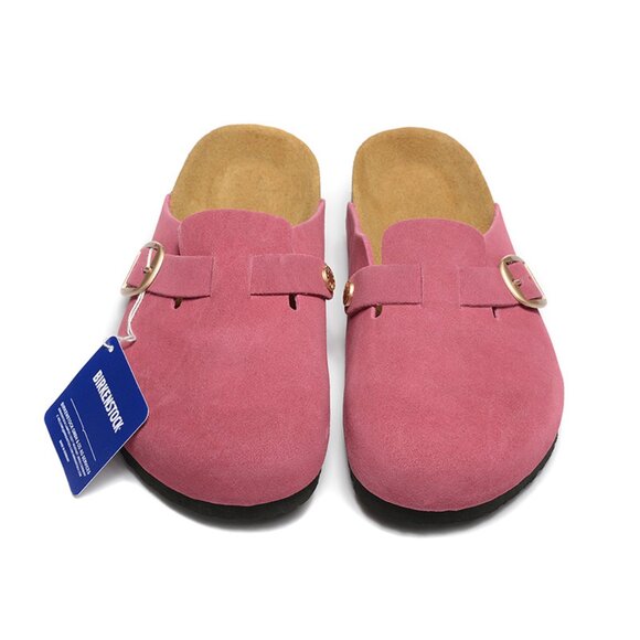 Birkenstock Unisex Boston Suede Soft Footbed Clogs - Picture 1 of 3